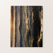 Puzzle Coucher du soleil sur les vagues d'océan amusant P (Vertical)