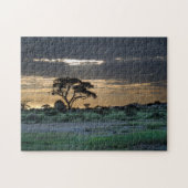 Puzzle Coucher le soleil sur la savane (Horizontal)