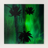 PUZZLE COUCHES DE SOLEIL VERTS OCÉAN PITTORESQUE (Horizontal)