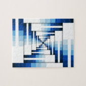 Puzzle Couches géométriques du bleu (Horizontal)