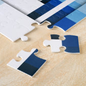 Puzzle Couches géométriques du bleu (Côté)