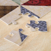 Puzzle Couette en Patchwork colorée : Texture de fleur. (Côté)