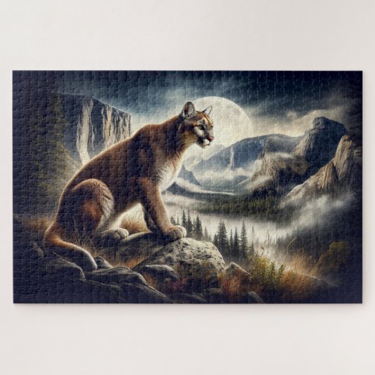 Puzzle Cougar sur les Rochers, Paysage montagneux (Horizontal)