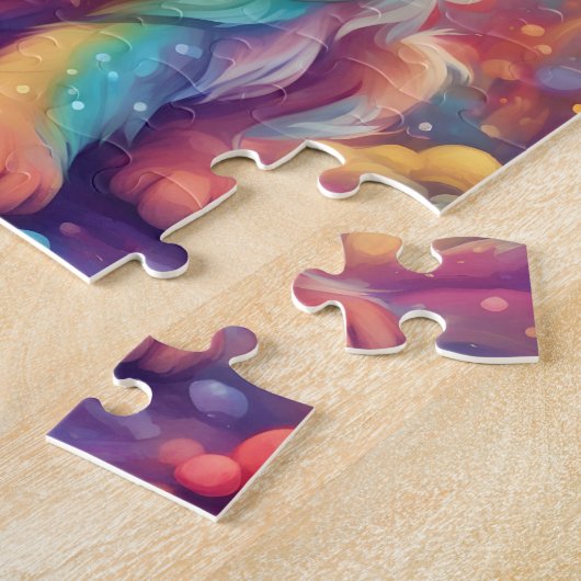 Puzzle Couleur arc-en-ciel mignon petit chien (Côté)