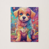 Puzzle Couleur arc-en-ciel mignon petit chien (Vertical)
