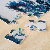 Puzzle Couleur bleue affectée cool, nature unique, lac (Côté)