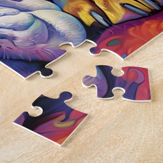 Puzzle Couleur Bulldog dormir (Côté)