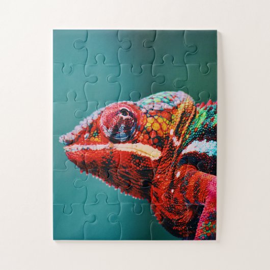 Puzzle Couleur Changement arc-en-ciel Chameleon Reptile (Vertical)