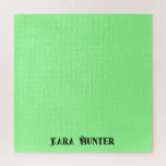 Puzzle Couleur de menthe néon | Script personnalisé noir<br><div class="desc">Neon Mint Couleur Arrière - plan et moderne Noir Script personnalisé,  Nom,  Nom Classique | Simple | Élégant | Professionnel | Entreprises</div>