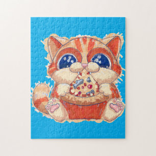 Puzzle Couleur de pizza pour manger des chats