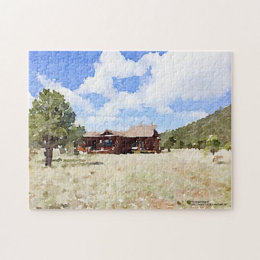 Puzzle Couleur d'eau rustique Cabine-vivant (Horizontal)