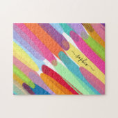 Puzzle Couleur Diagonale, Nom, Peinture Abstraite (Horizontal)