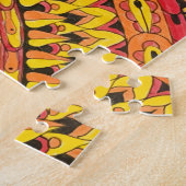 Puzzle Couleur Orange Mandala Art Original Difficile (Côté)