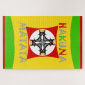 Puzzle Couleur Rasta rouge or vert (Horizontal)