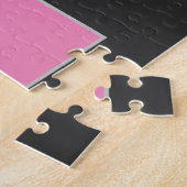Puzzle Couleur rose uni couleur personnalisée Jeter oreil (Côté)