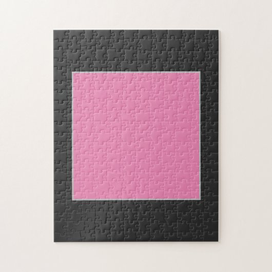 Puzzle Couleur rose uni couleur personnalisée Jeter oreil (Vertical)