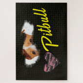 Puzzle Couleur solide Pitbull Eyes 1000 pièce (Vertical)