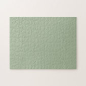 Puzzle Couleur solide vert Laurel (Horizontal)