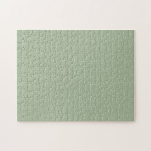 Puzzle Couleur solide vert Laurel (Horizontal)