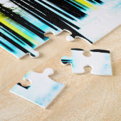 Puzzle Couleur Splashes À Travers La Forêt De Silhouette  (Côté)