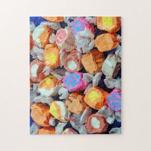 Puzzle couleur taffy bonbon imprimé