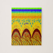 Puzzle Couleur traditionnelle verte d'or (Vertical)