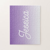 Puzzle Couleur violette ombrée (modifiable) et votre text (Vertical)