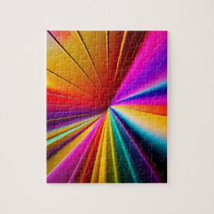 Puzzle Couleurs 3D Rayons Géométrique Abstrait