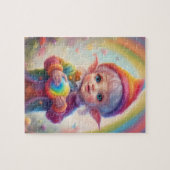 Puzzle Couleurs arc-en-ciel mignon petit elfe (Horizontal)