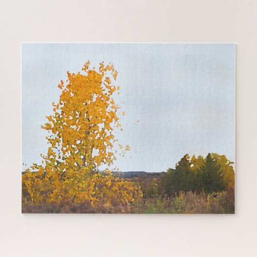 Puzzle Couleurs automnales Lone Cottonwood Tree Impressio (Horizontal)