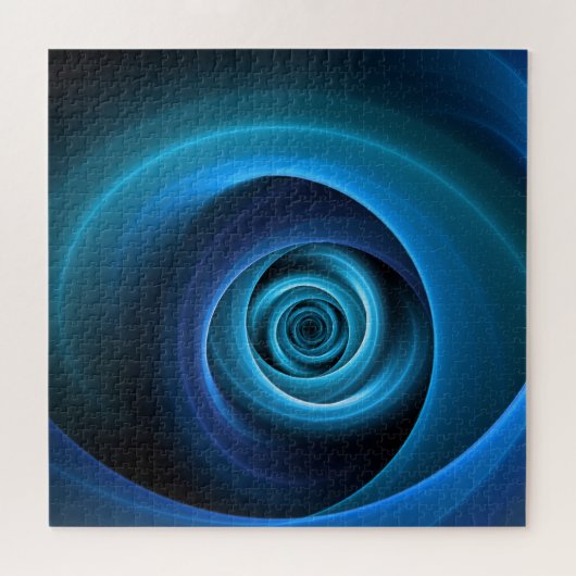 Puzzle Couleurs bleu spirale 3D Art Abstrait fractal mode (Horizontal)
