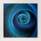 Puzzle Couleurs bleu spirale 3D Art Abstrait fractal mode (Vertical)