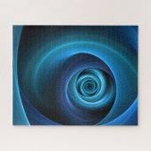 Puzzle Couleurs bleu spirale 3D Art Abstrait fractal mode (Horizontal)