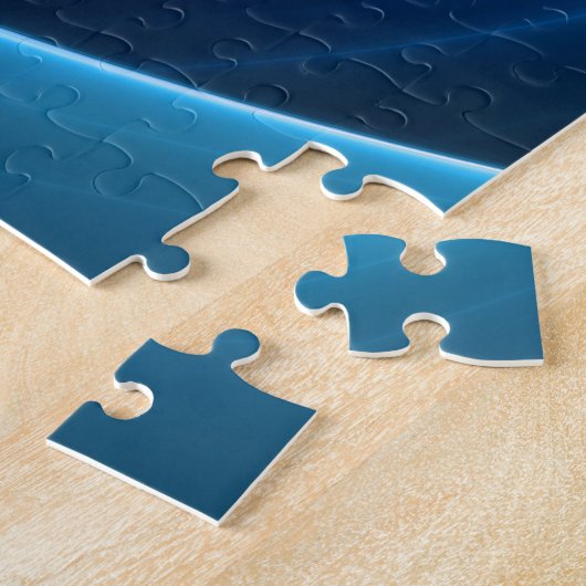 Puzzle Couleurs bleu spirale 3D Art Abstrait fractal mode (Côté)