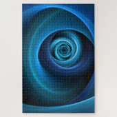 Puzzle Couleurs bleu spirale 3D Art Abstrait fractal mode (Vertical)