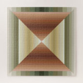 Puzzle Couleurs D'Art Motif Brown, Vert Et Tan (Horizontal)
