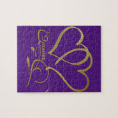 Puzzle Couleurs de fond modifiables Forever Hearts Gold (Horizontal)