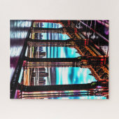 Puzzle Couleurs de néon rose rétro Skett Fun Wild Citysca (Horizontal)