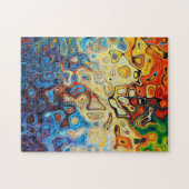 Puzzle couleurs de pluie peinture d'art abstrait (Horizontal)