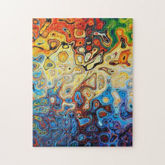 Puzzle couleurs de pluie peinture d'art abstrait (Vertical)