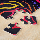 Puzzle Couleurs débridées et portrait de chien abstrait (Côté)