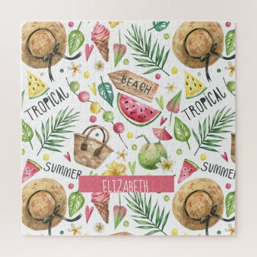 Puzzle Couleurs Filles Relaxation Plage (Vertical)