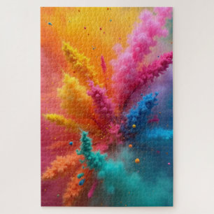 Puzzle Couleurs Holi modernes dans l'air coloré
