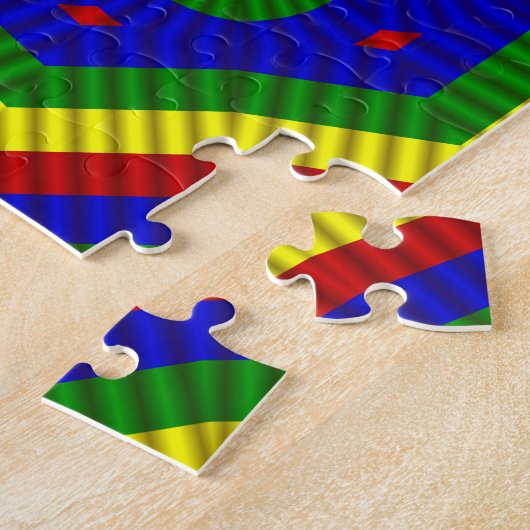 Puzzle Couleurs primaires Fleur roulée 1 (Côté)
