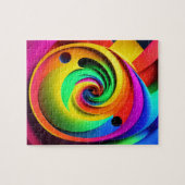 Puzzle Couleurs spirale couleur 3D Abstrait géométrique (Horizontal)