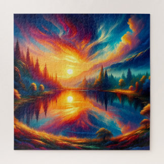 Puzzle Couleurs sur le lac