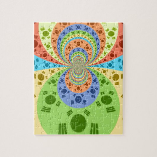 Puzzle Couleurs traditionnelles d'Afrique rouge dorée (Vertical)