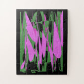 Puzzle Couleurs violettes vert noir (Vertical)
