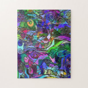 Puzzle Couleurs vives et riches : Comme le verre souillé