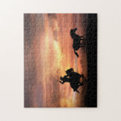Puzzle Country Western Cowboy et Wild Horse (Vertical)
